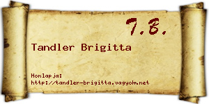 Tandler Brigitta névjegykártya
